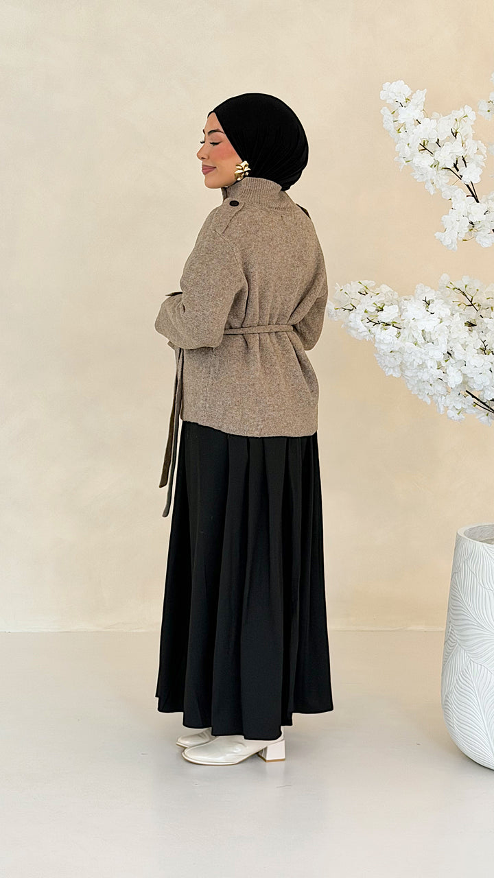 Noelle Strickjacke mit Bindegürtel