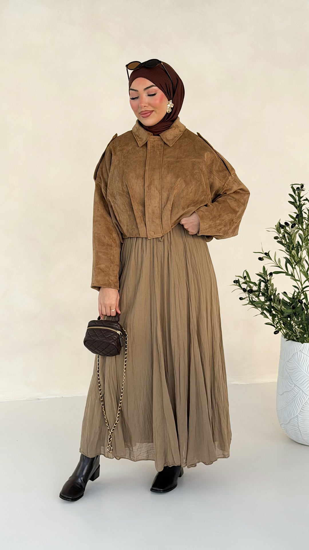 Azura Bomberjacke in Wildlederoptik