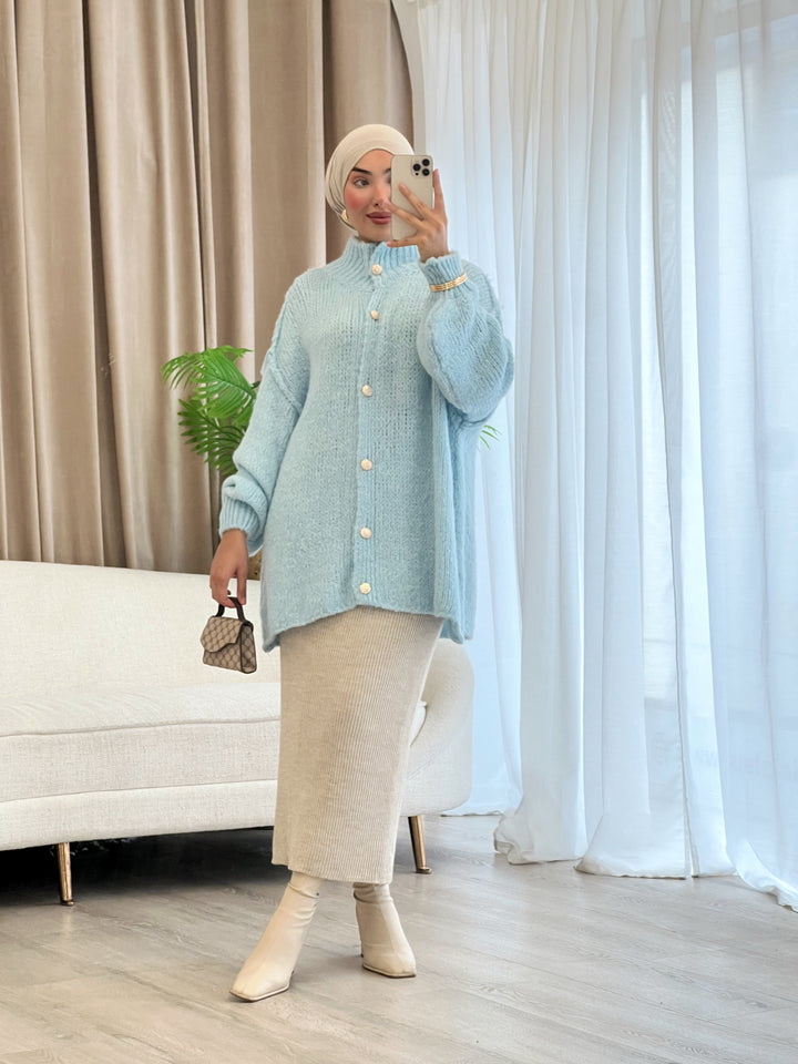 Lilly Oversized Cardigan in Blue