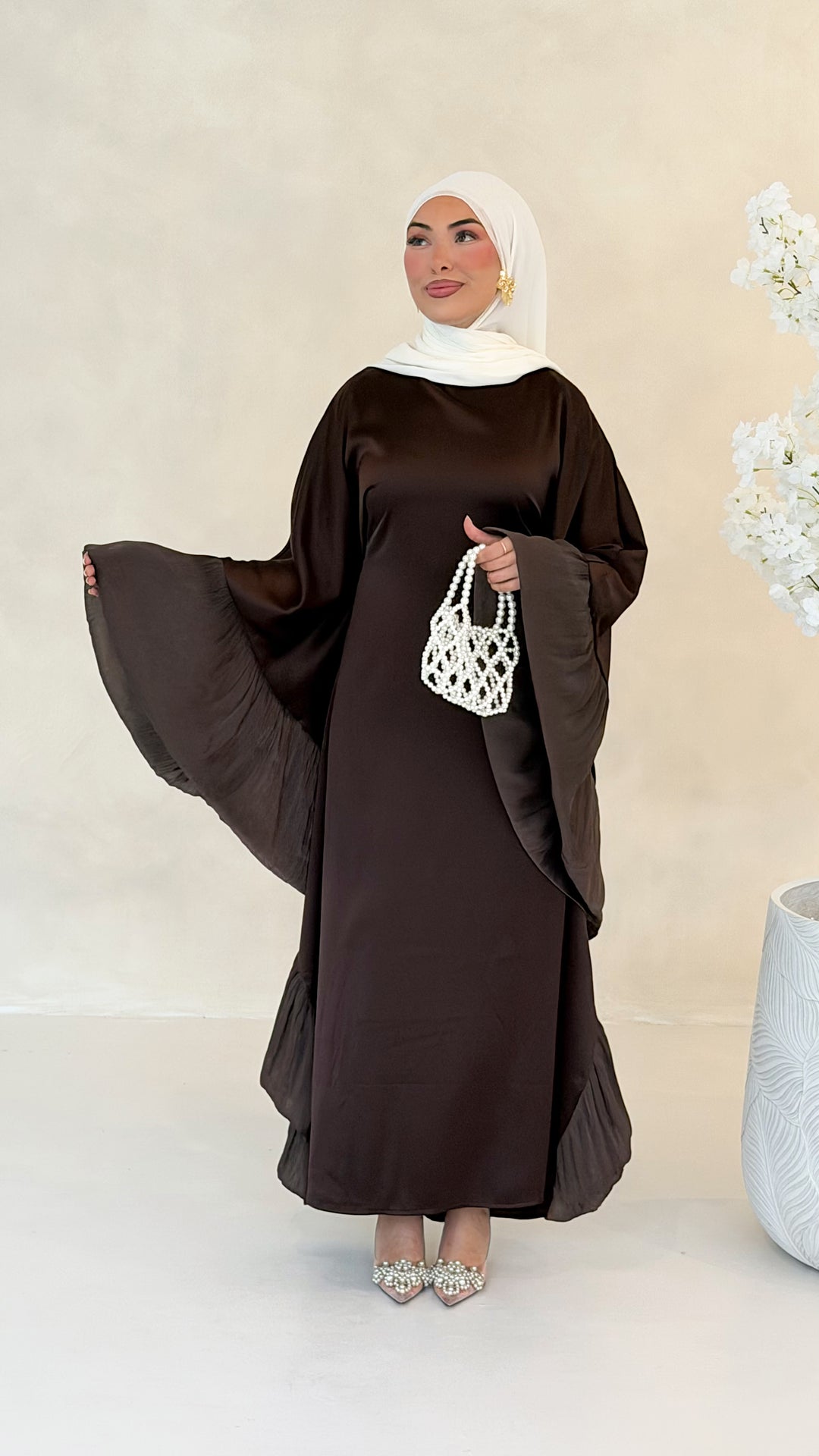 Butterfly Satin Abaya