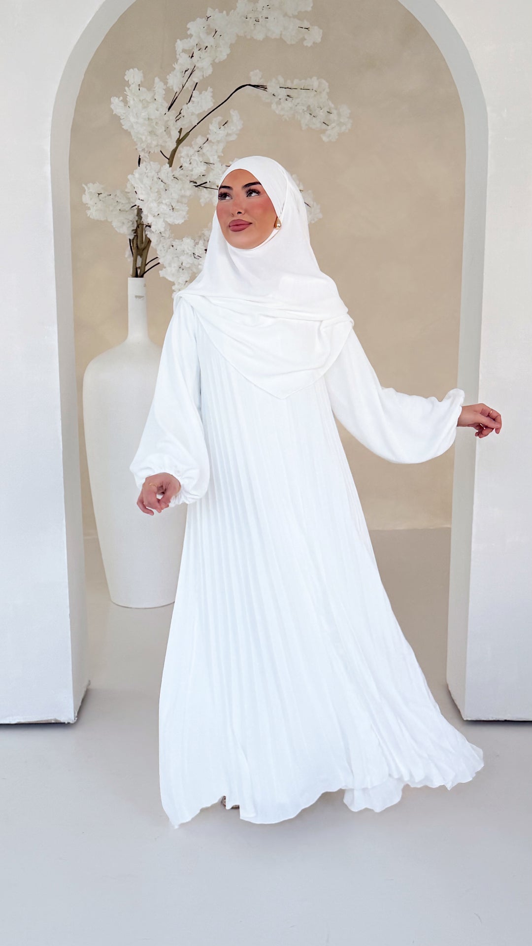 Layali Plissee Abaya 2-Teiler
