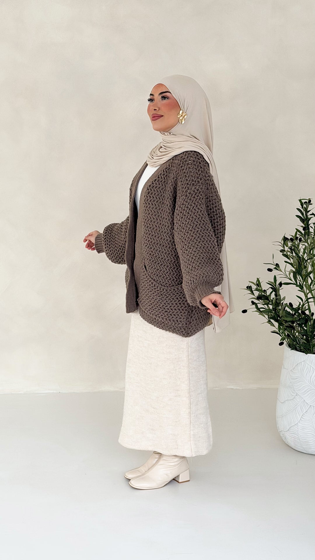 Evora Strick-Cardigan