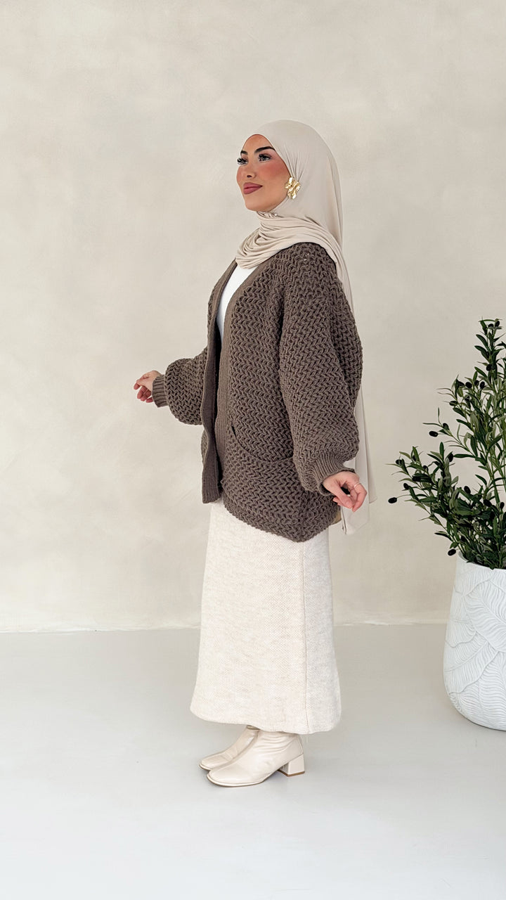 Evora Strick-Cardigan