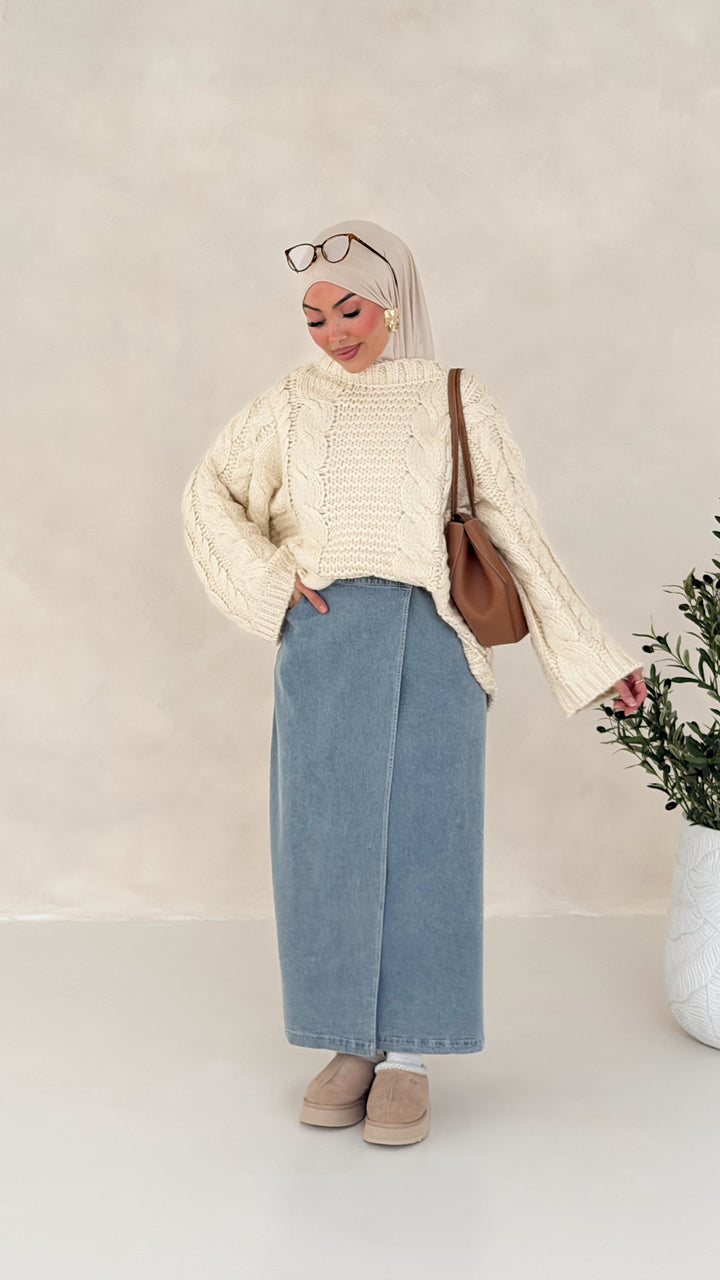 Sade Pullover mit Zopfmuster