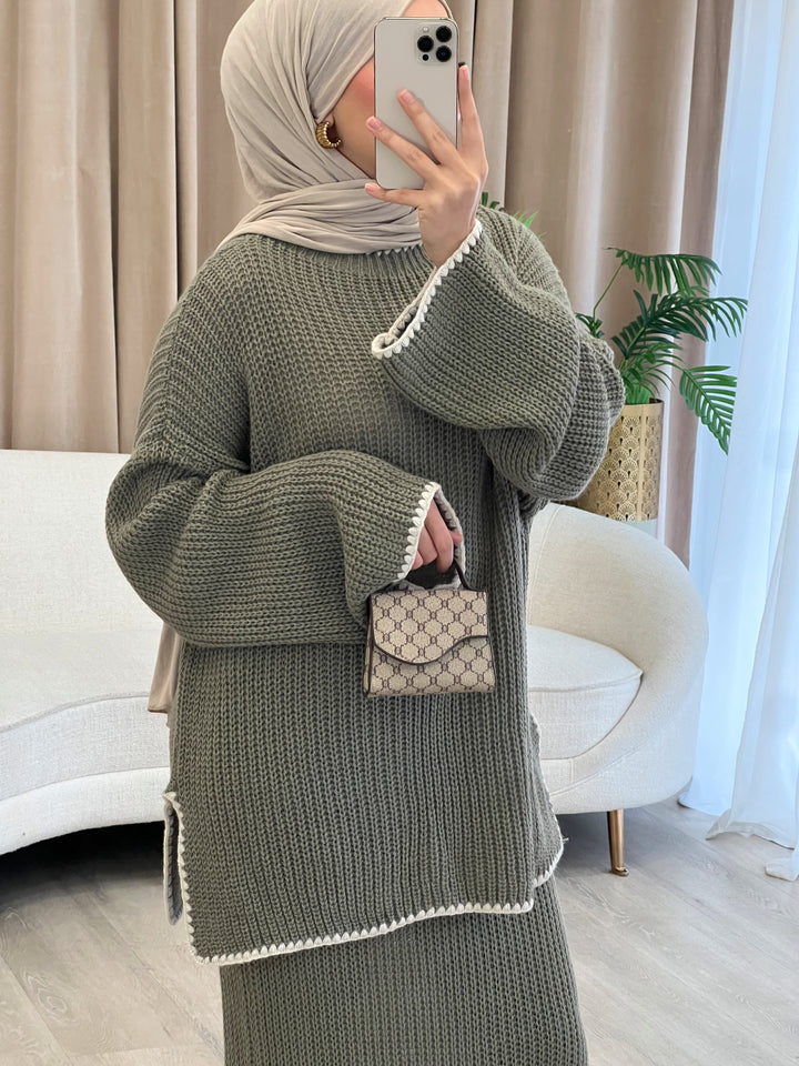 Pearl Strickset in Light Green