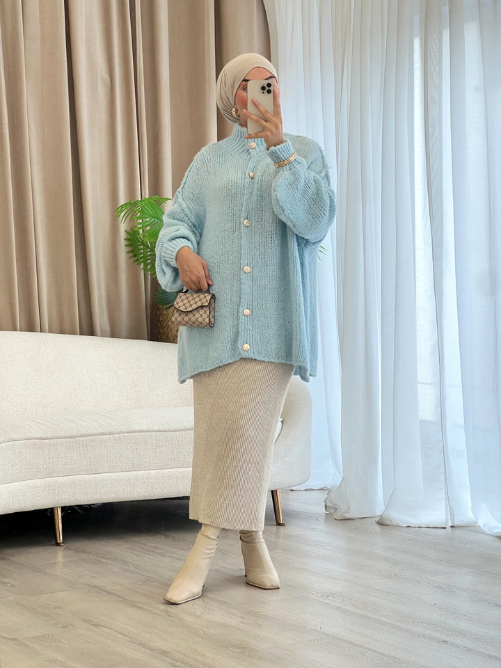 Lilly Oversized Cardigan in Blue