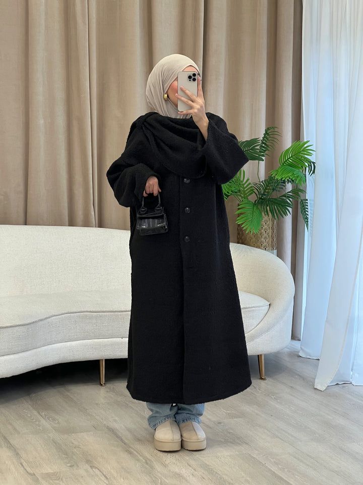 Bell Teddy Long Mantel mit integriertem Schal