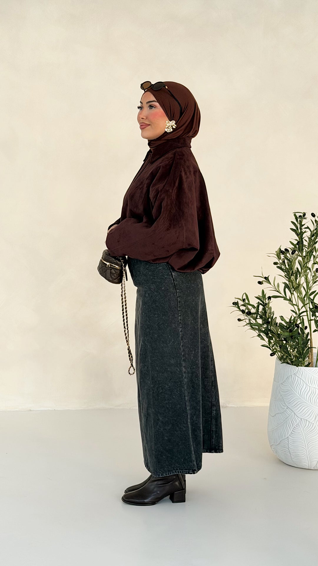 Azura Bomberjacke in Wildlederoptik