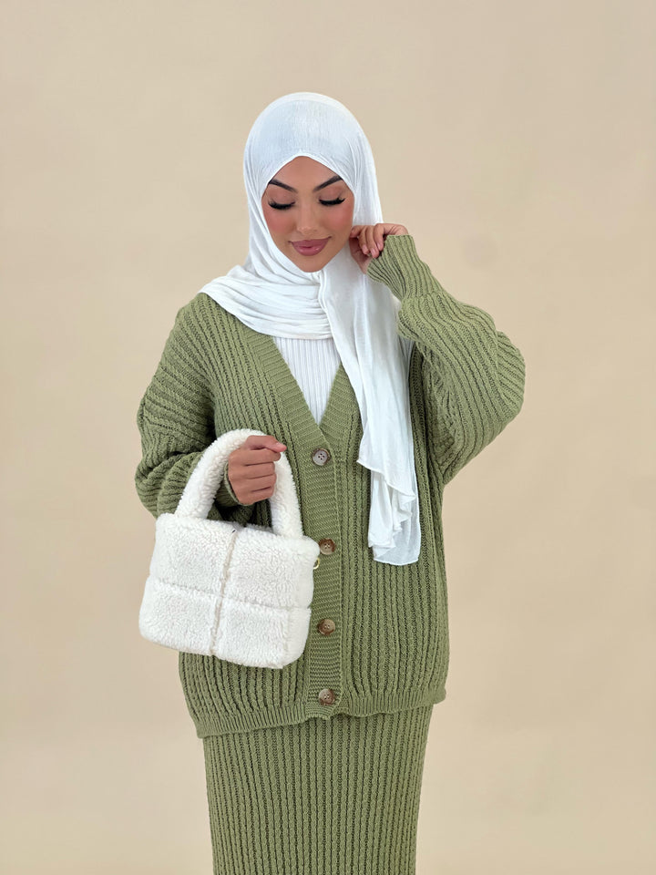 Teddy Bag in Creme Weiß