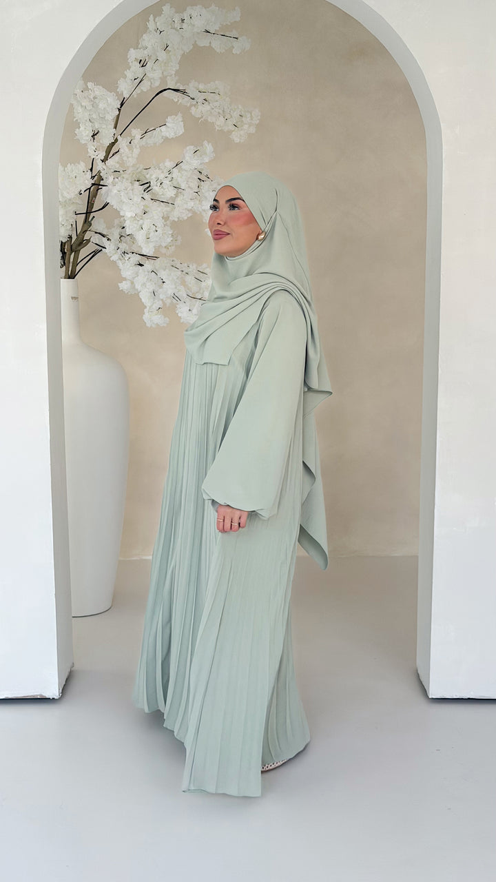 Layali Plissee Abaya 2-Teiler