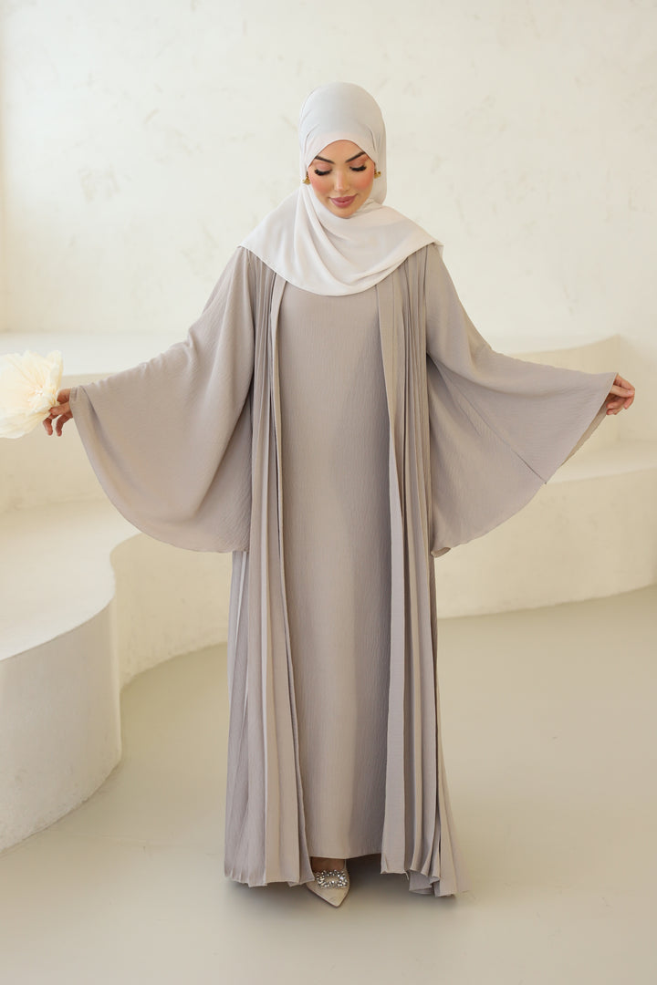 Blossom Abaya Set in Taupe