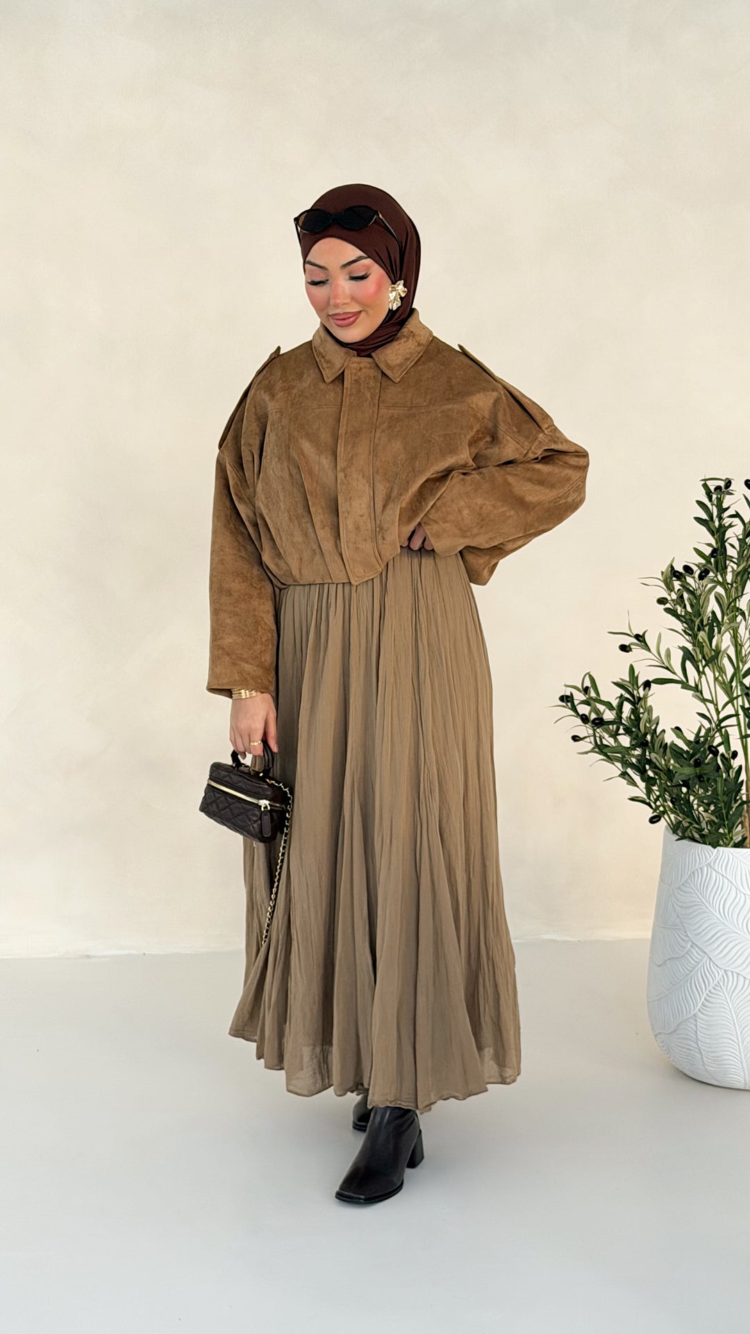 Azura Bomberjacke in Wildlederoptik