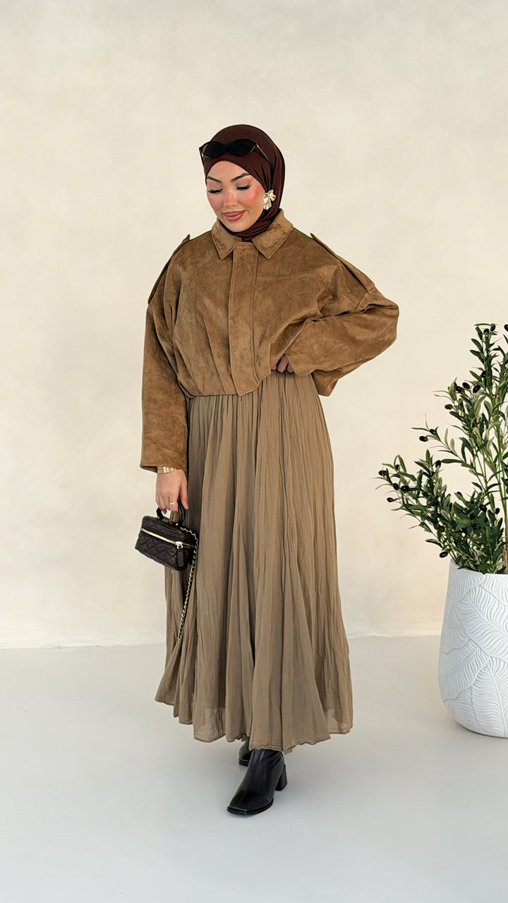 Azura Bomberjacke in Wildlederoptik