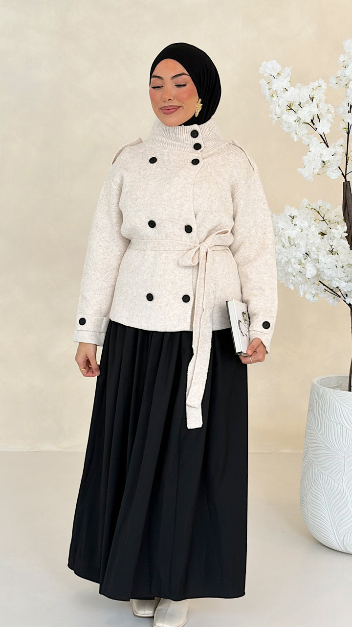 Noelle Strickjacke mit Bindegürtel