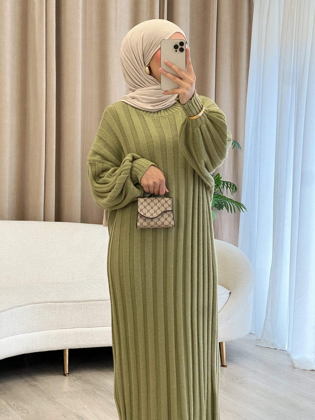 Liv Pulloverkleid in Pistachio