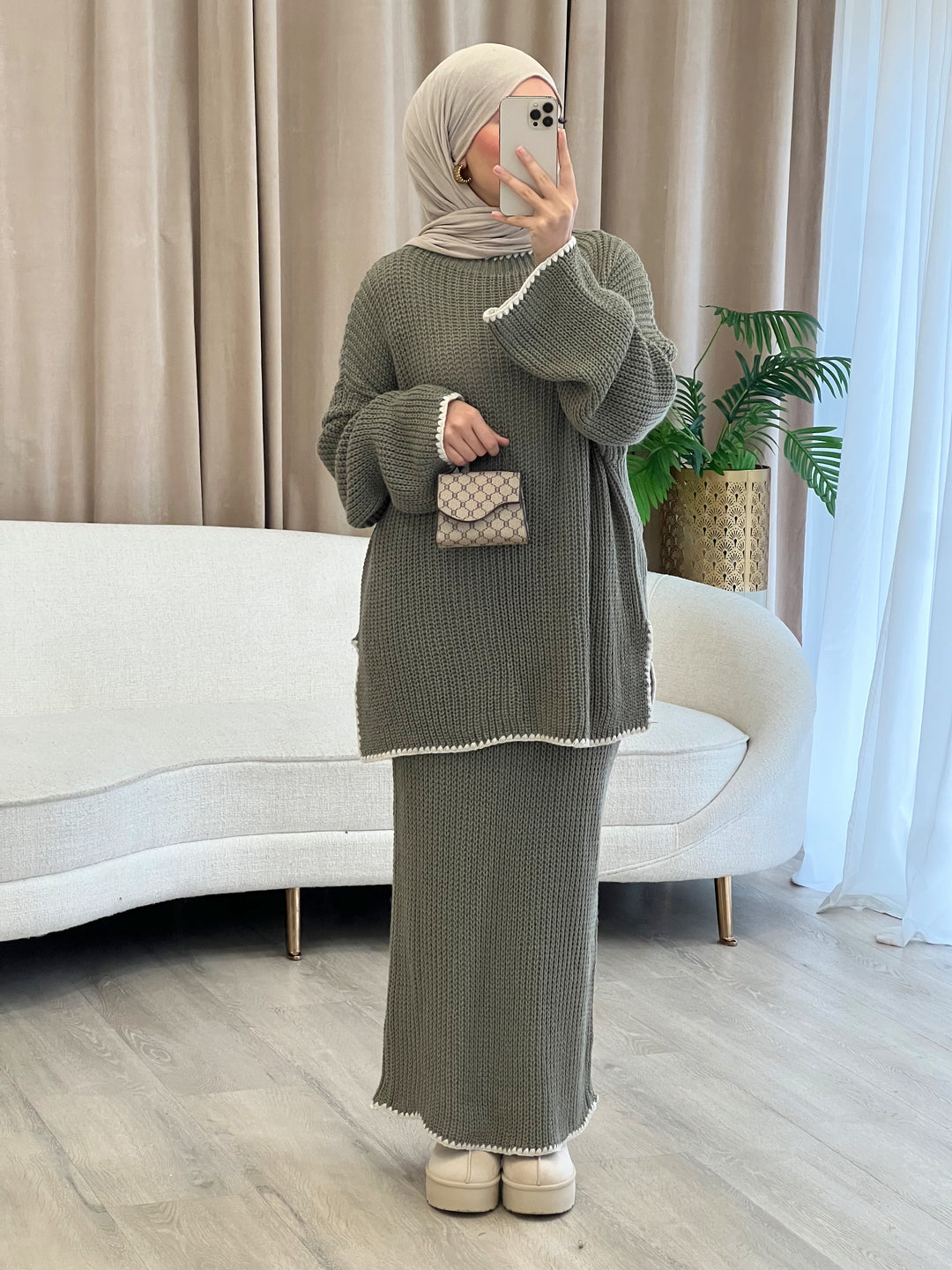Pearl Strickset in Light Green