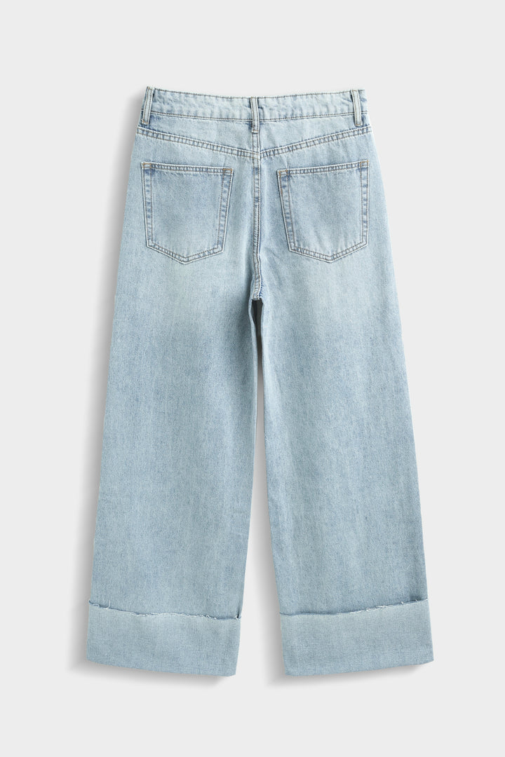 Denim Wide Leg Hose