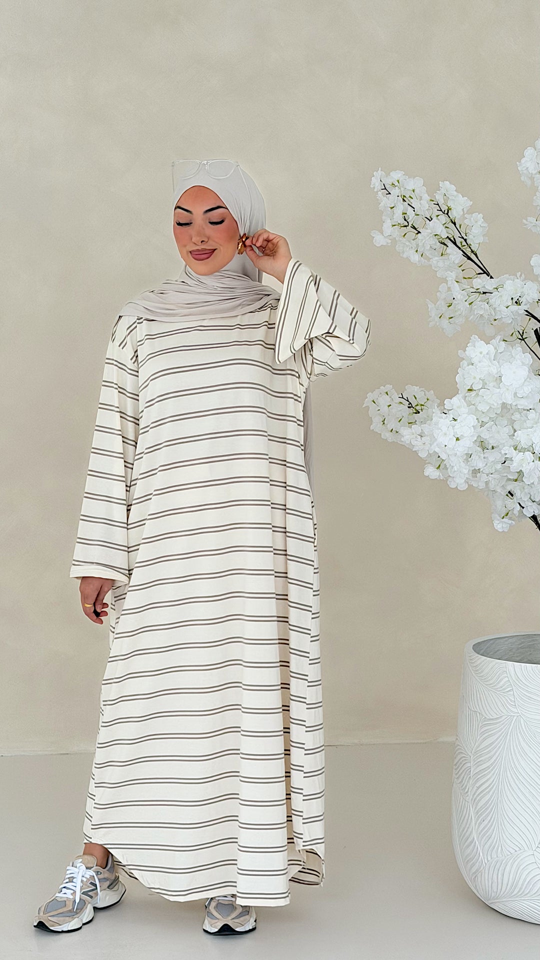 Essential gestreiftes Kleid