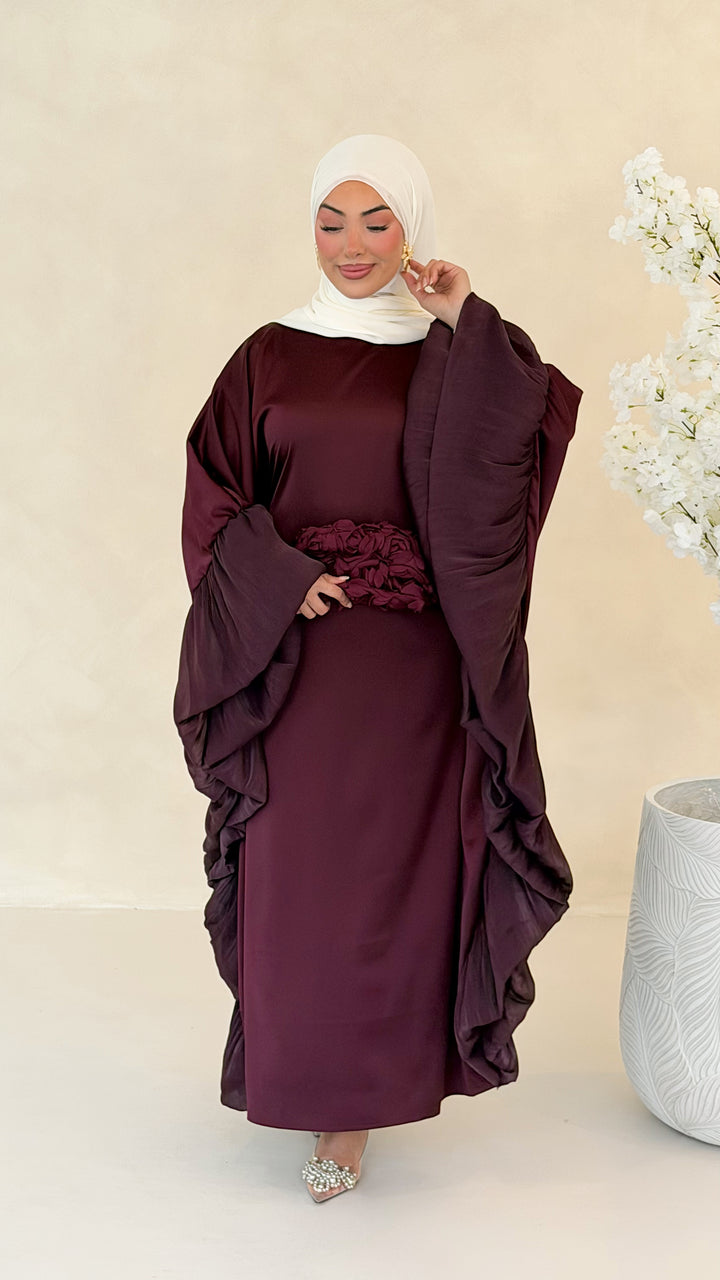 Butterfly Satin Abaya