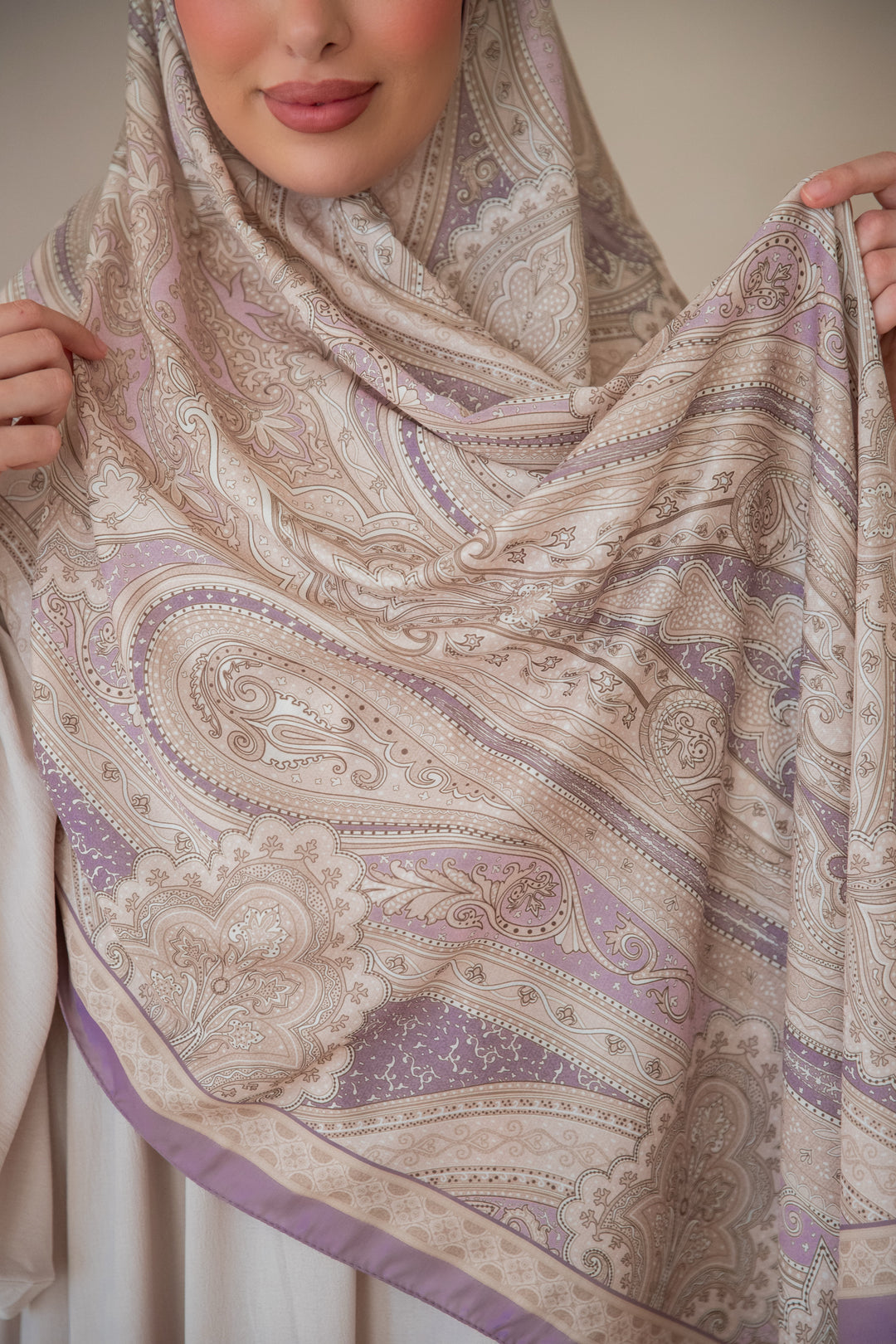 Soft Bohéme Hijab in Lilac Dusk