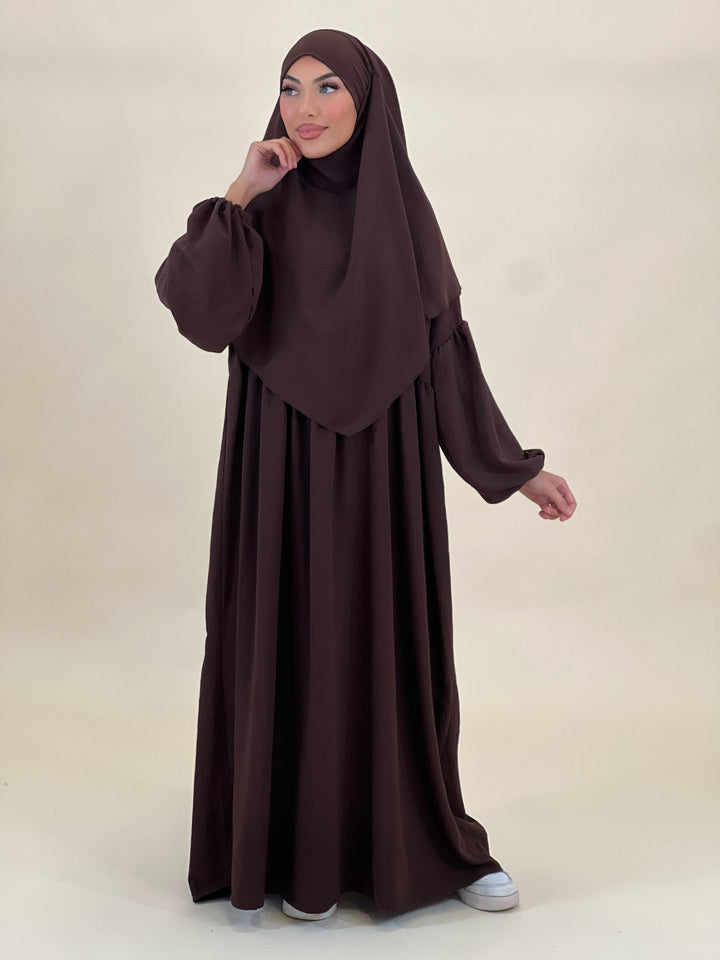 Khaleesi Abaya Set in Braun