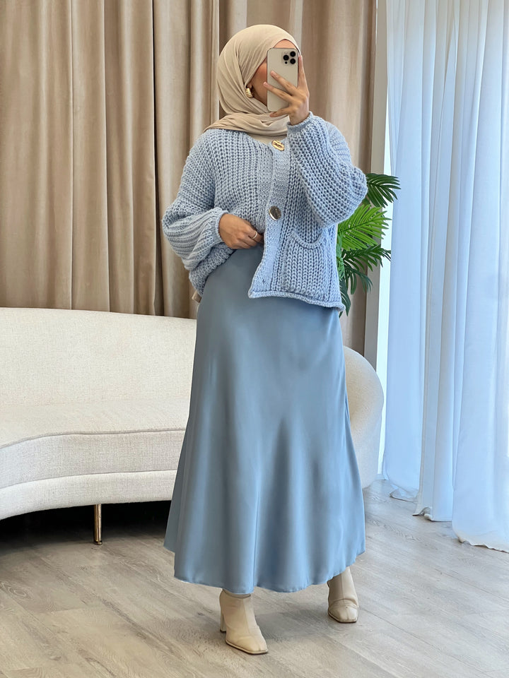 Pure Cardigan mit goldenen Knöpfen in Blue