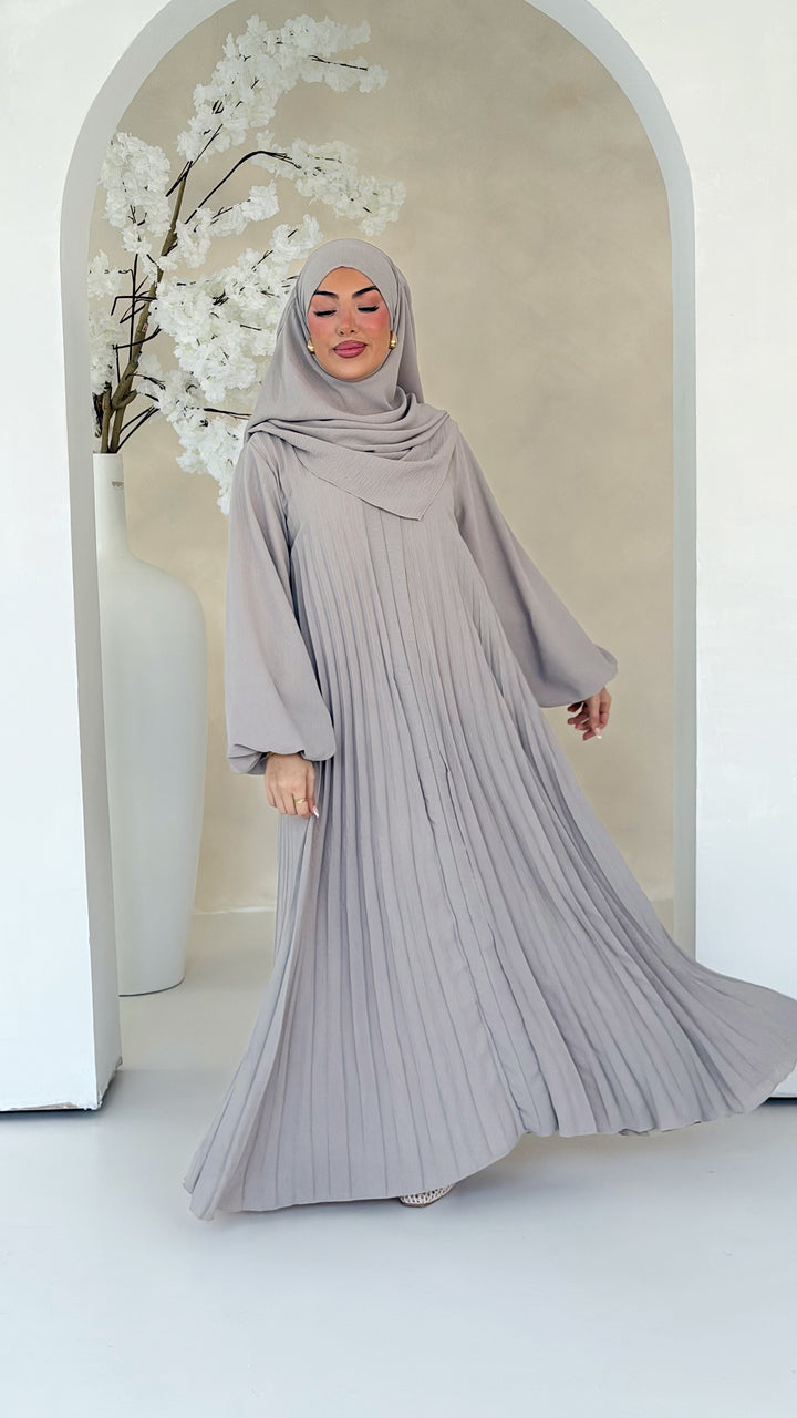 Layali Plissee Abaya 2-Teiler