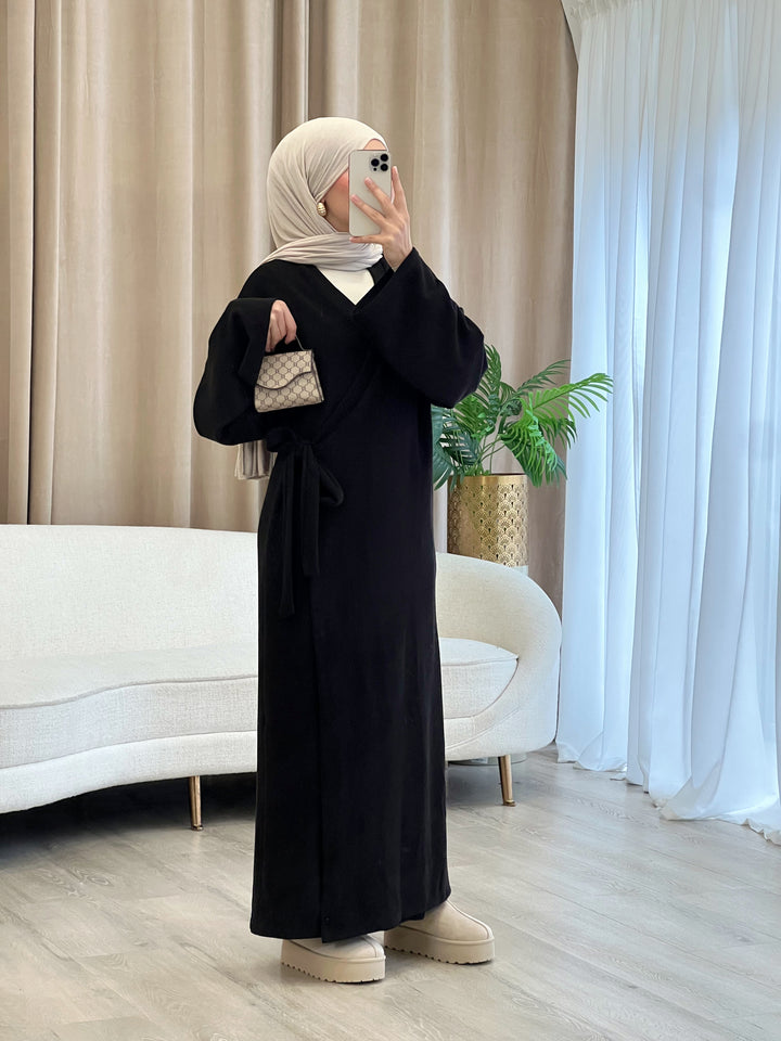 Luna Cord Kleid in Schwarz