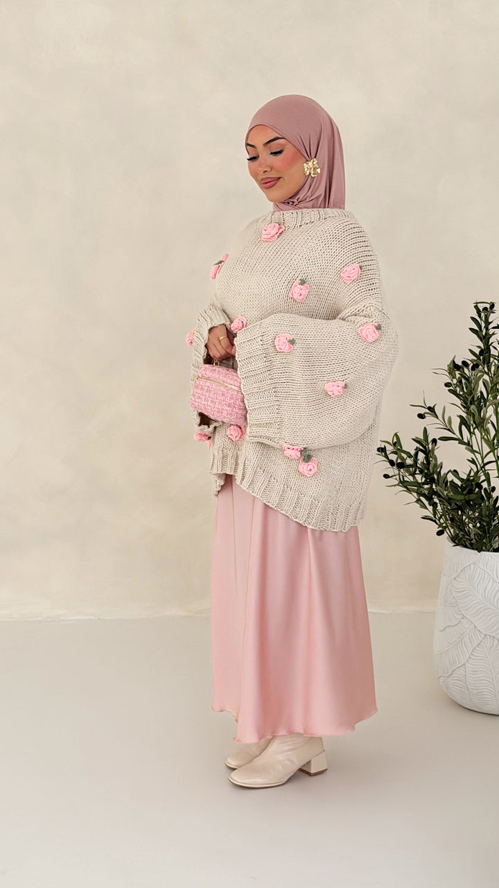 Rosy Pullover Handmade