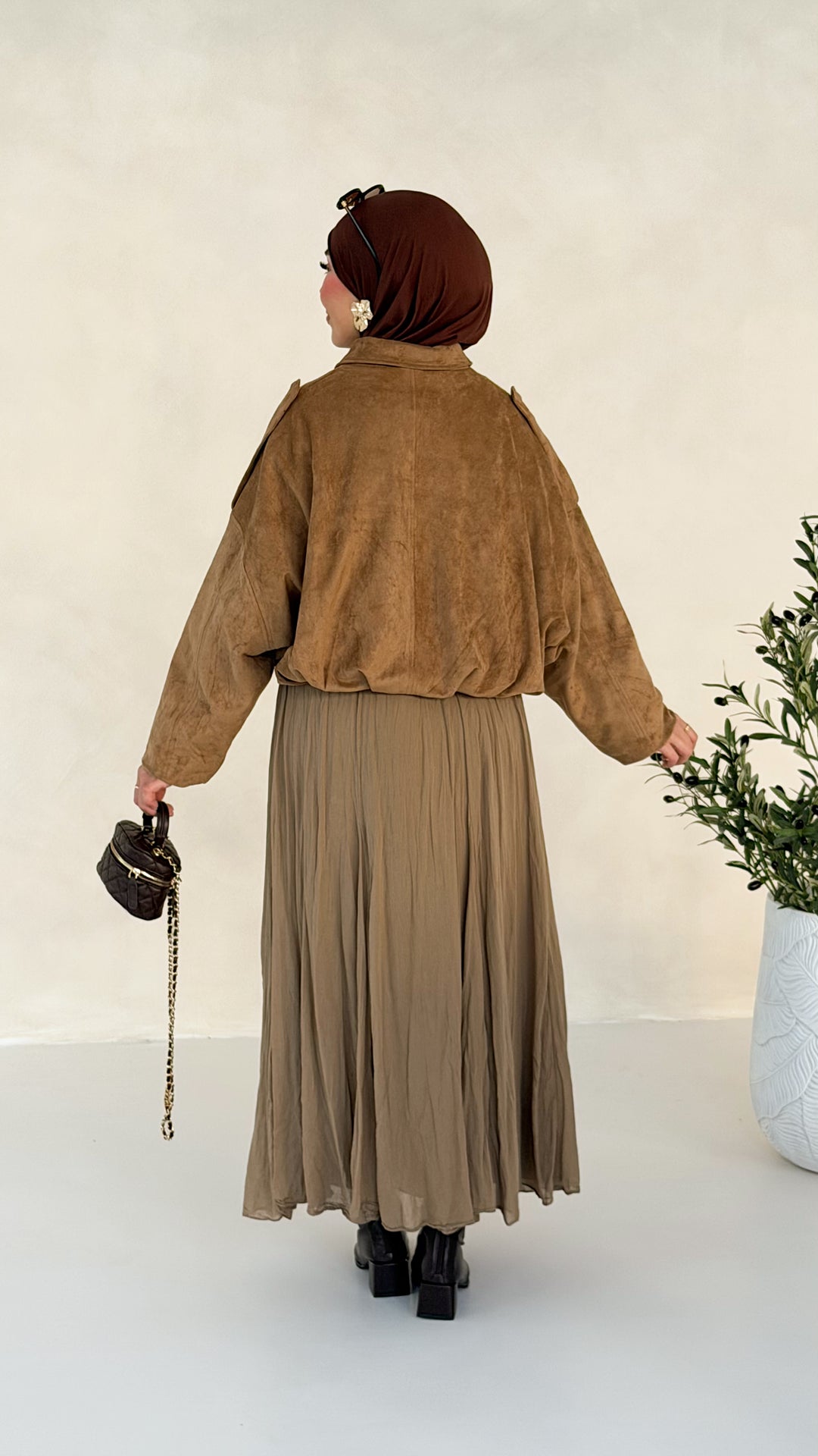 Azura Bomberjacke in Wildlederoptik