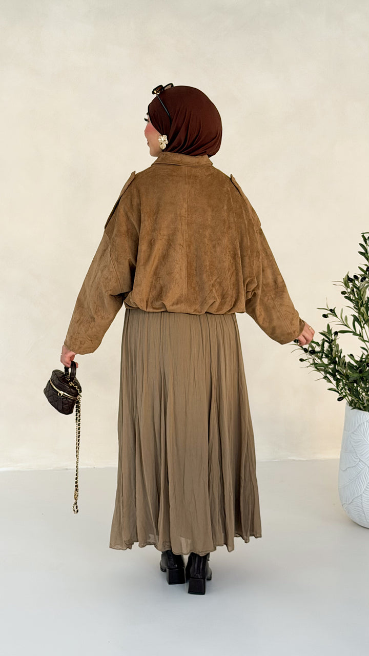 Azura Bomberjacke in Wildlederoptik