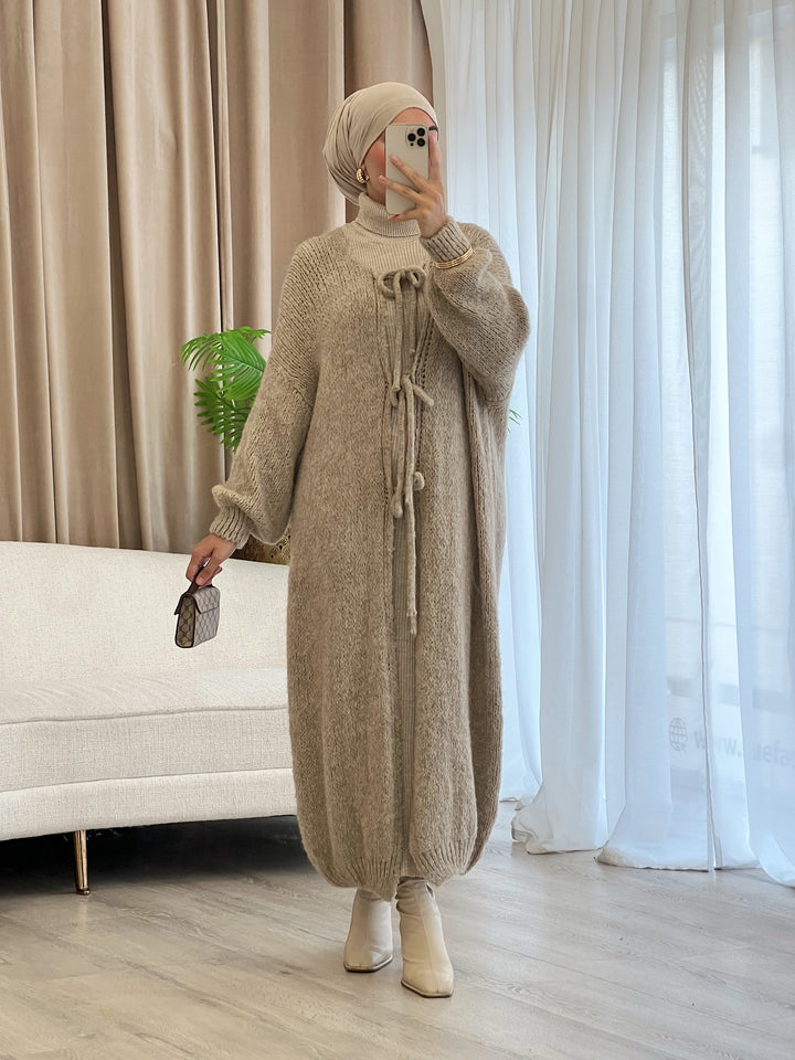 Wolkenweich Oversized Cardigan in Taupe
