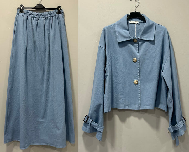 Denim Trench 2-Teiler