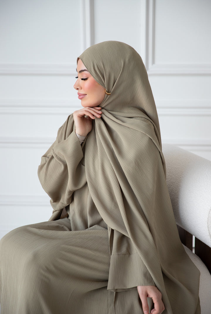 Suna Abaya 3-Teiler in Olive