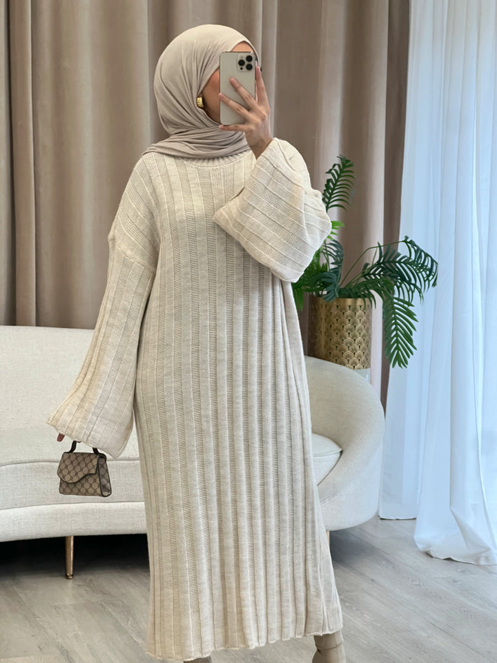 Aurelia Strickkleid in Beige