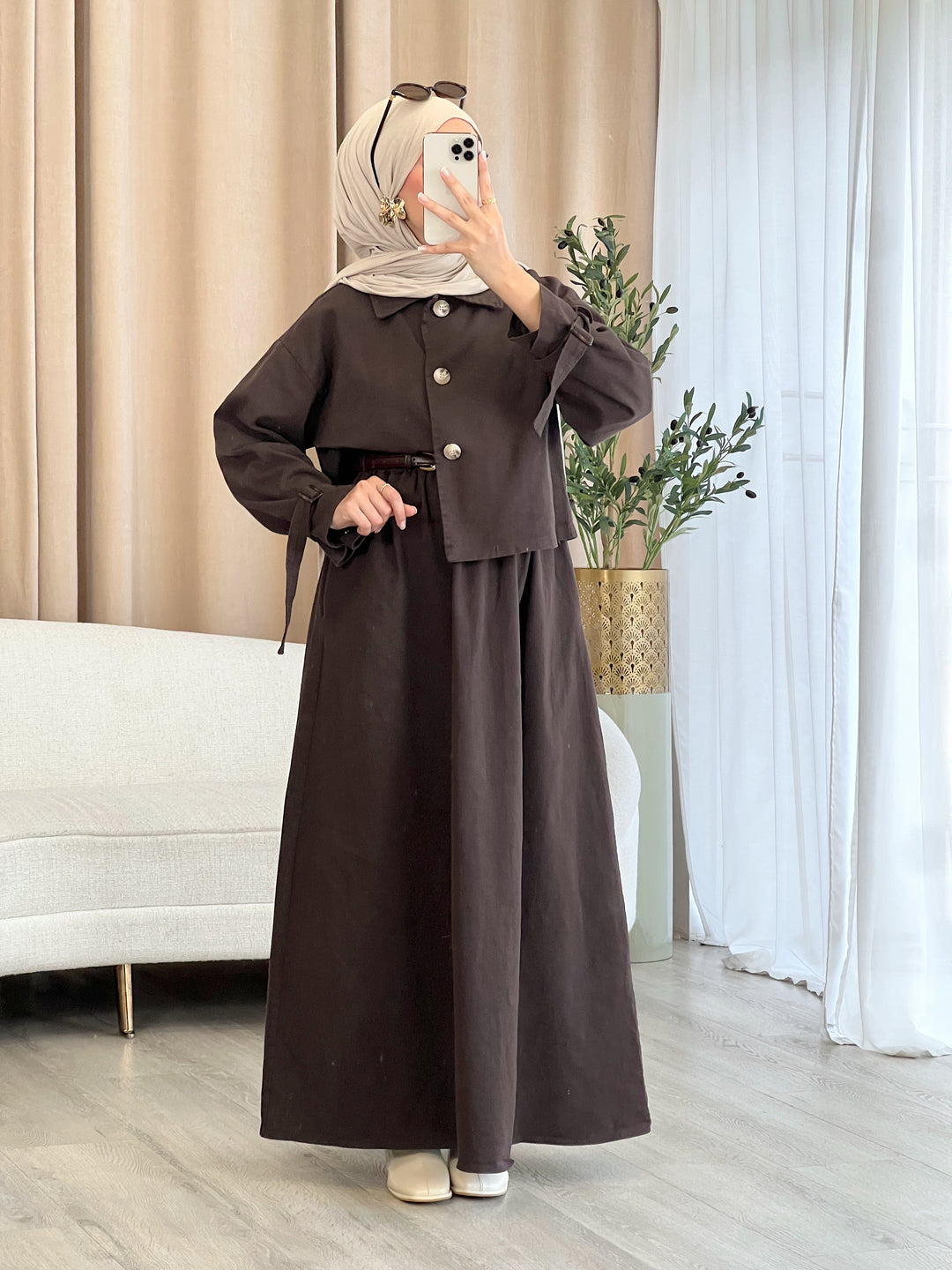 Denim Trench 2-Teiler