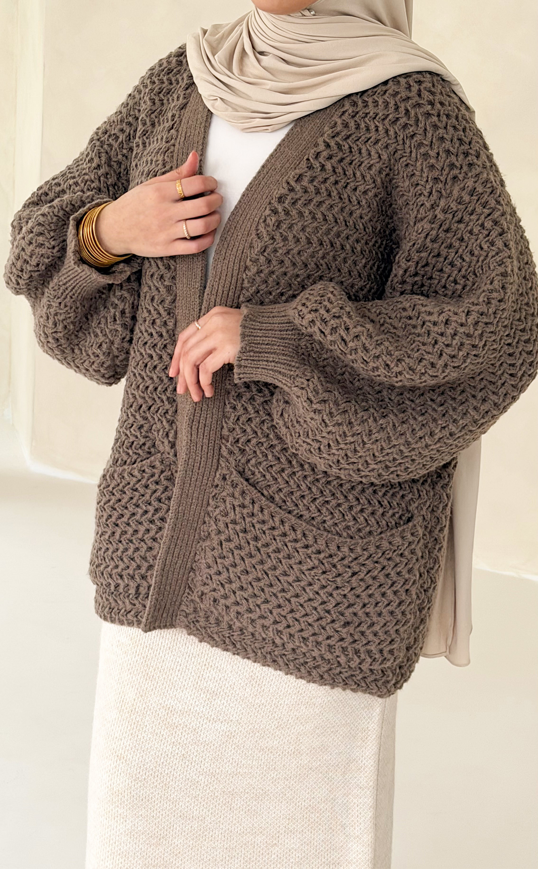 Evora Strick-Cardigan