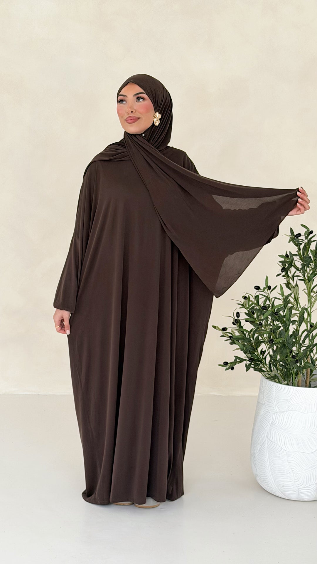 Nareen Abaya mit integriertem Hijab
