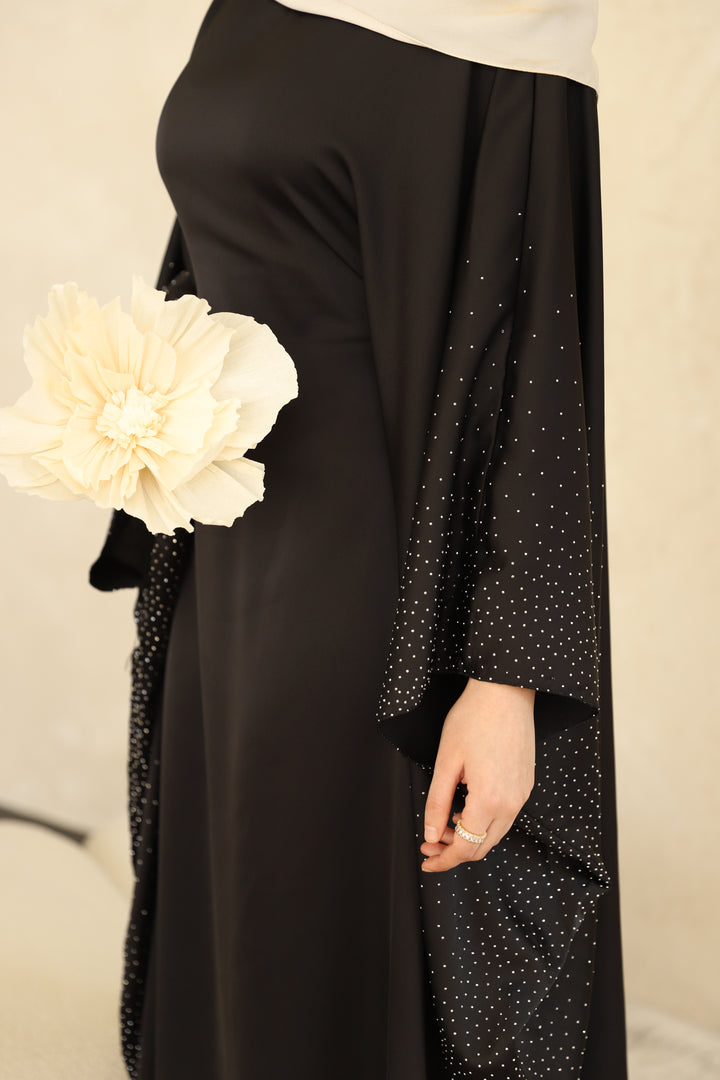 Lumina Abaya Set in Schwarz
