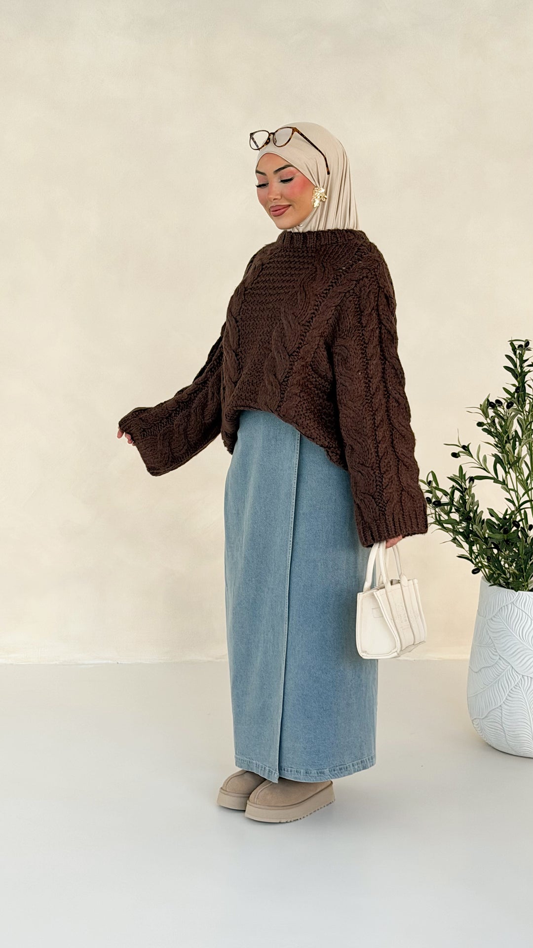 Sade Pullover mit Zopfmuster