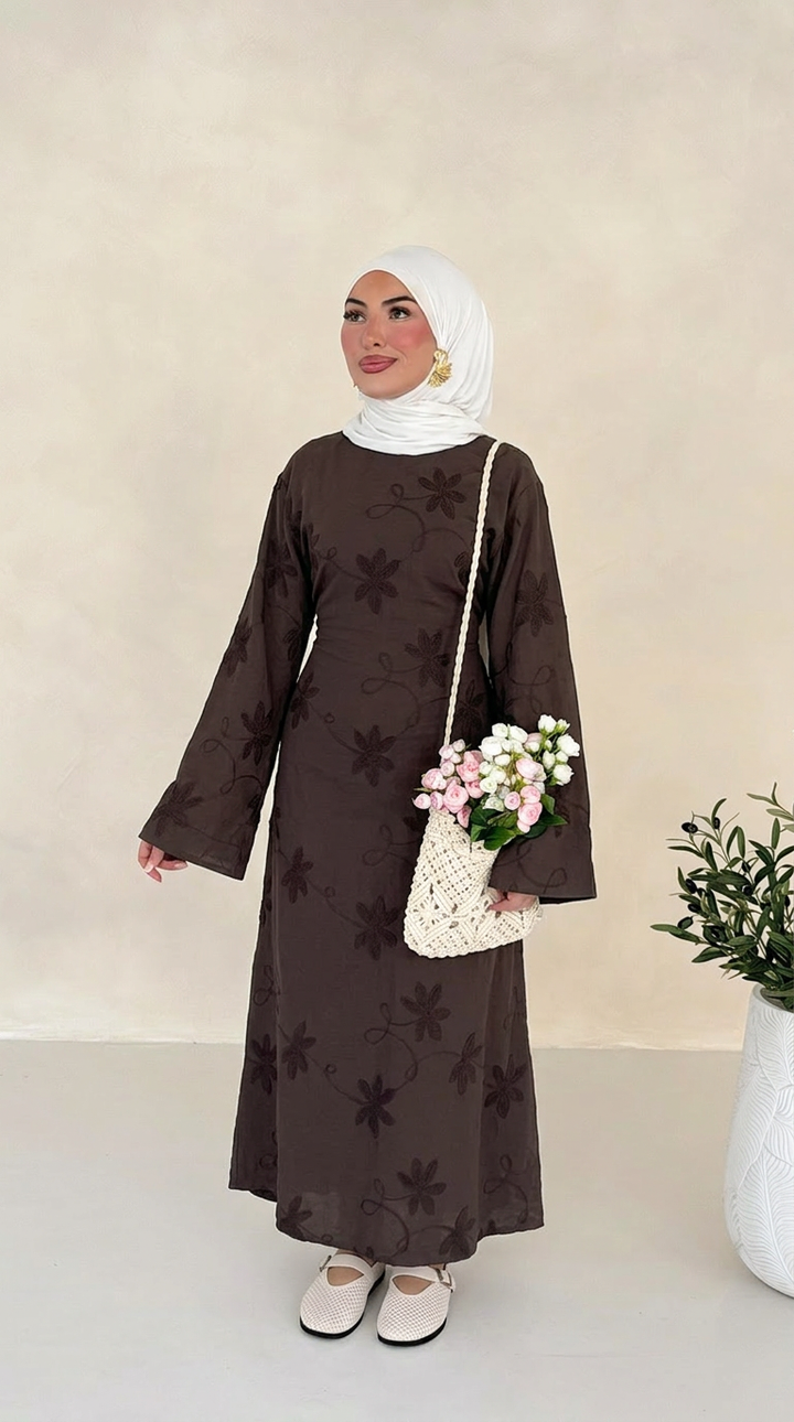 Flower gesticktes Kleid