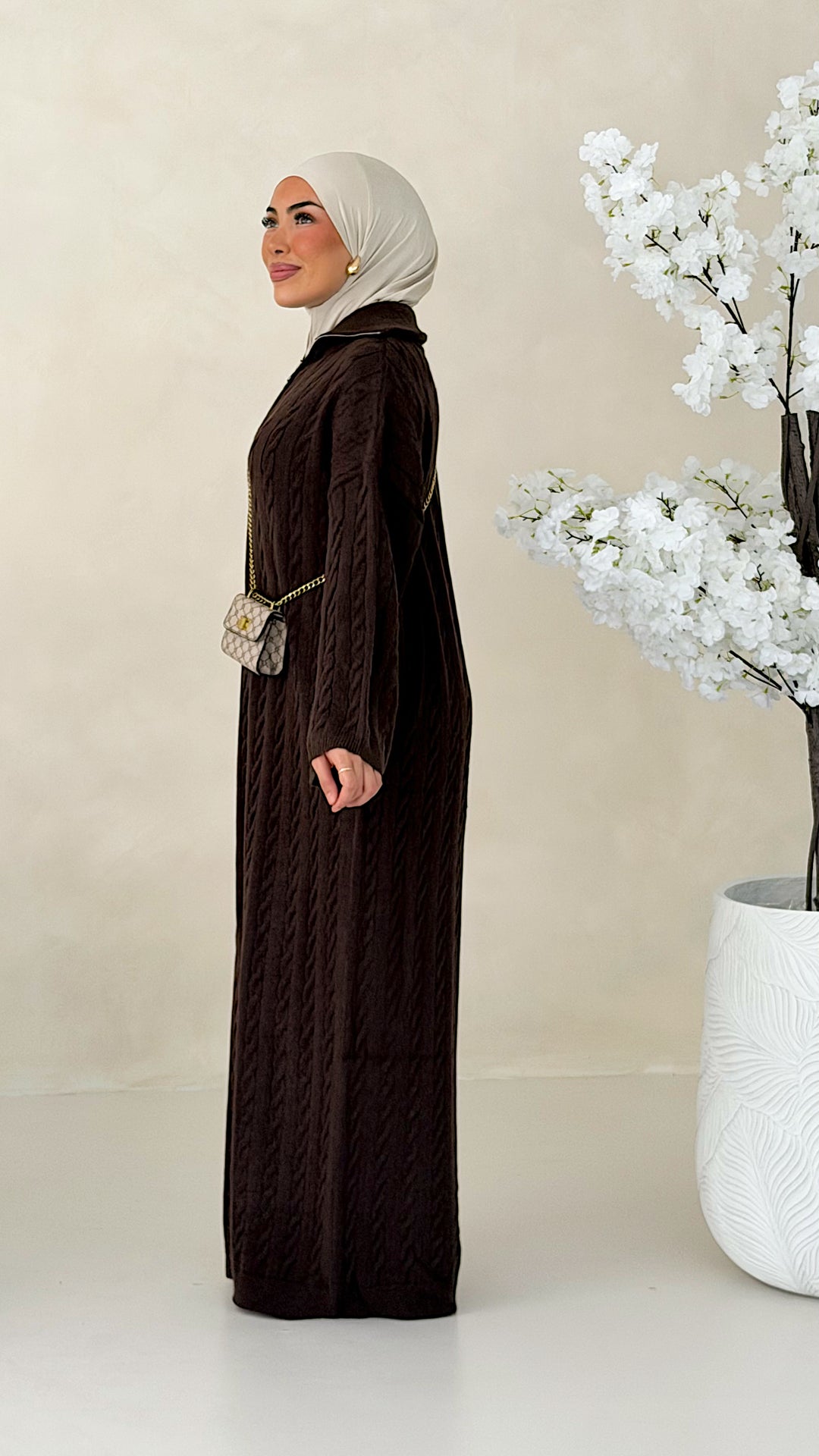 Nayeli Zopfmuster Strickkleid