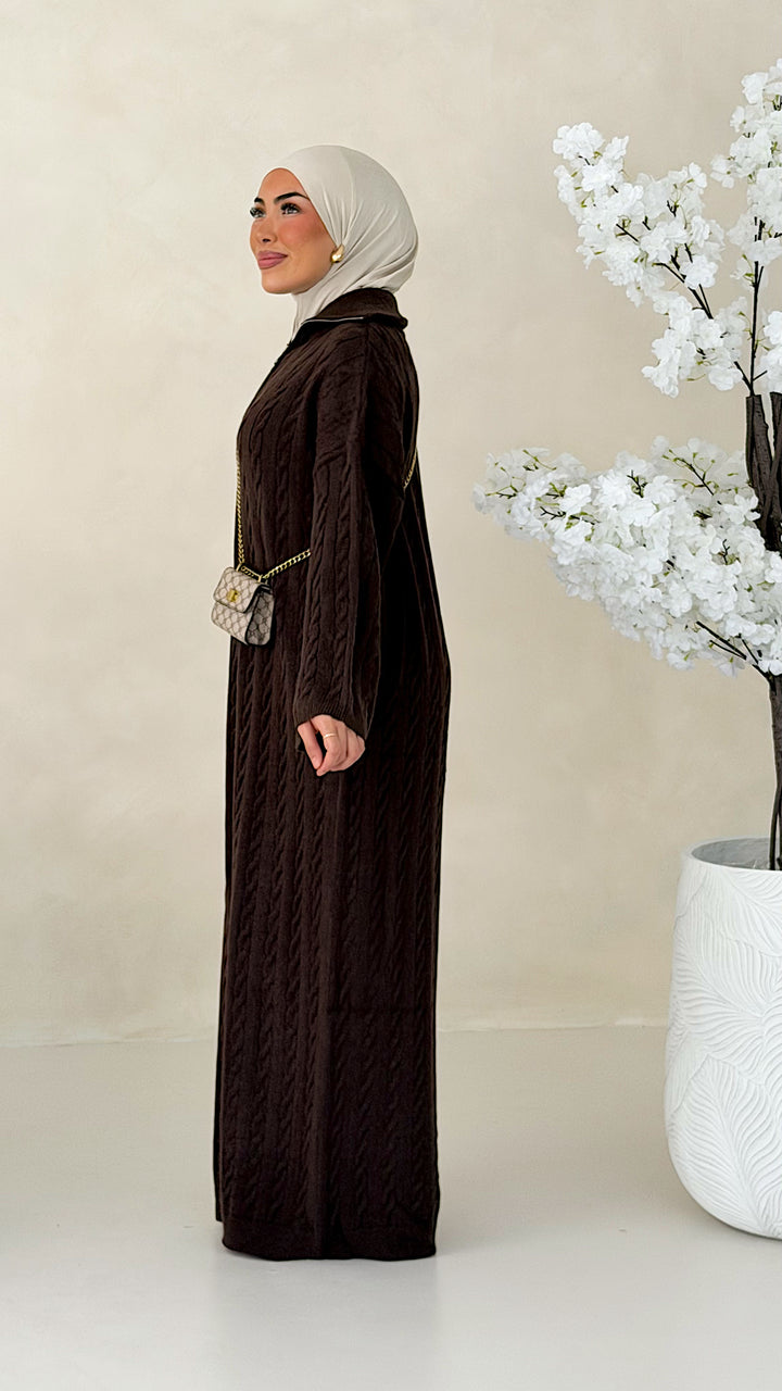 Nayeli Zopfmuster Strickkleid