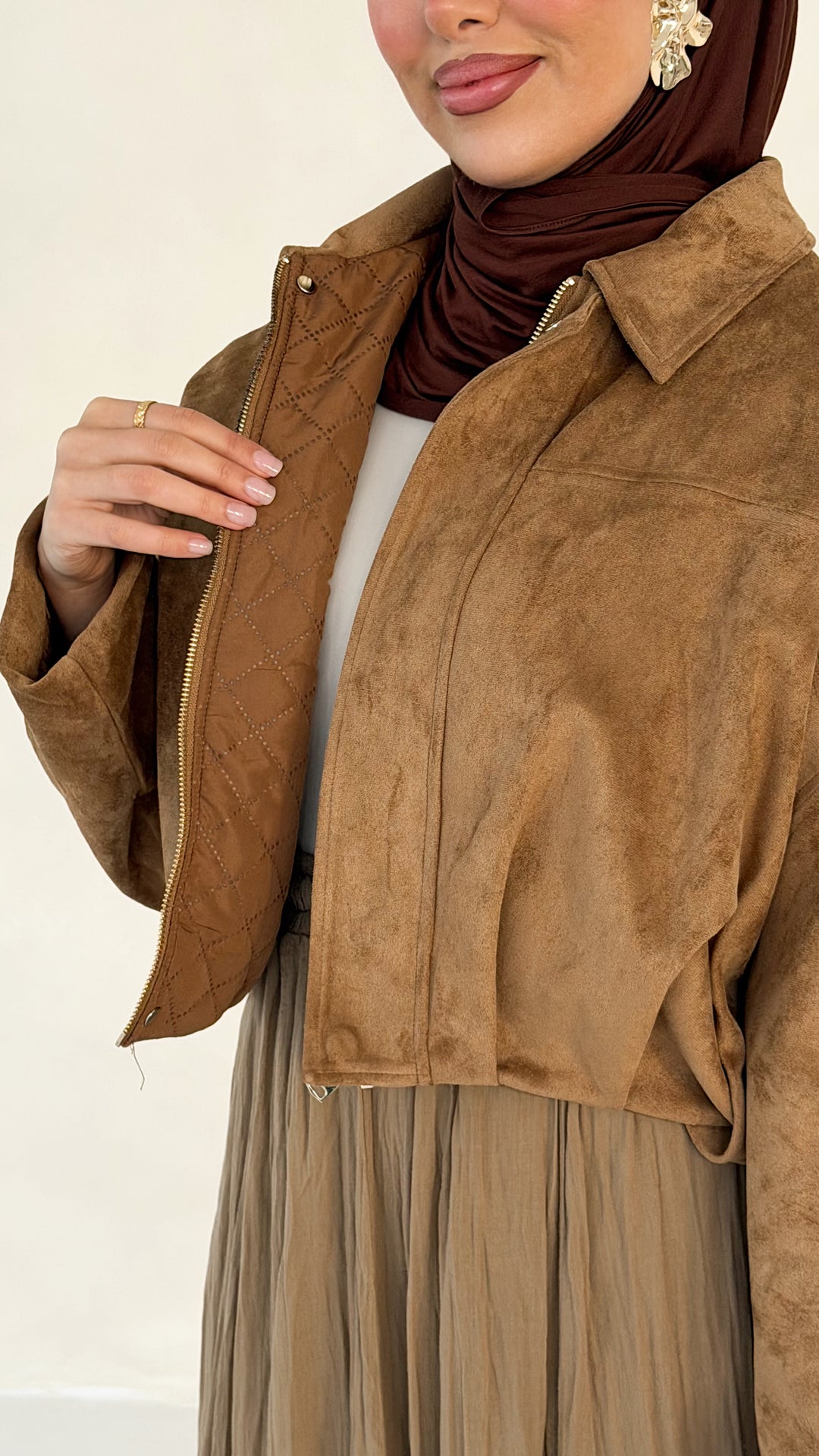 Azura Bomberjacke in Wildlederoptik