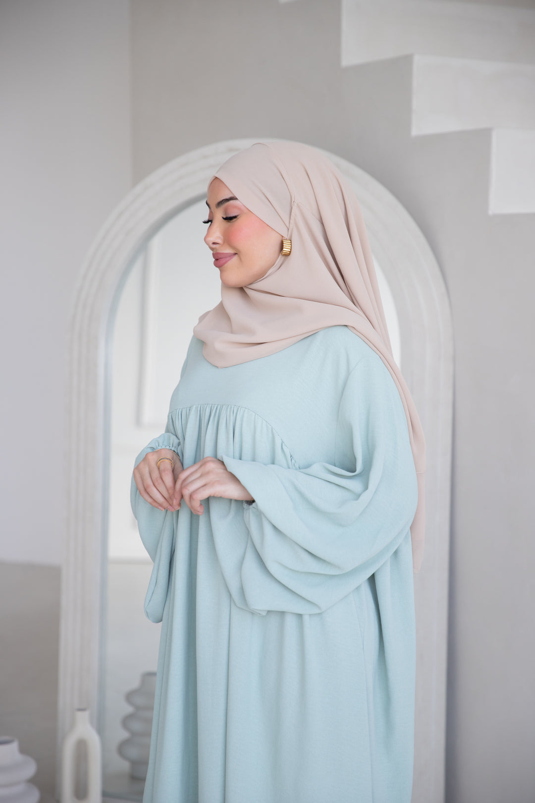 Sare Abaya in Mint