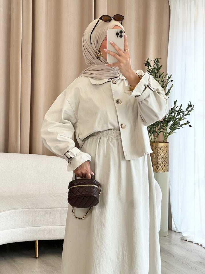Denim Trench 2-Teiler