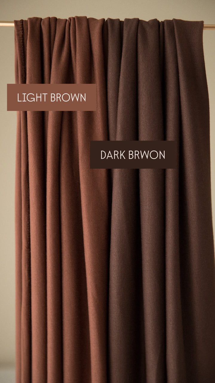 Jersey Hijab in Dark Brown