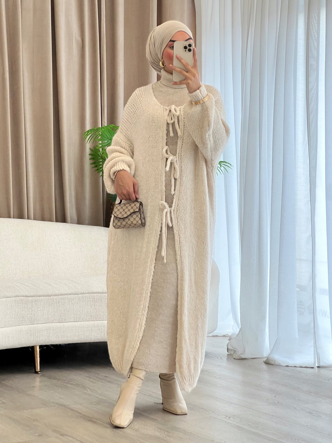 Wolkenweich Oversized Cardigan in Creme