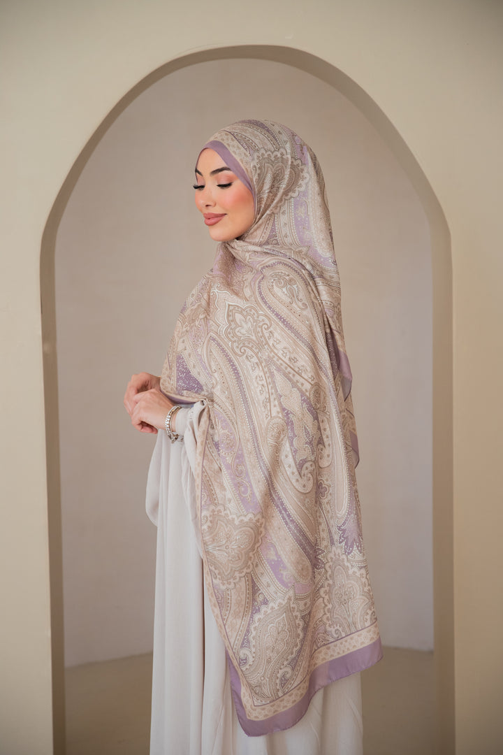 Soft Bohéme Hijab in Lilac Dusk