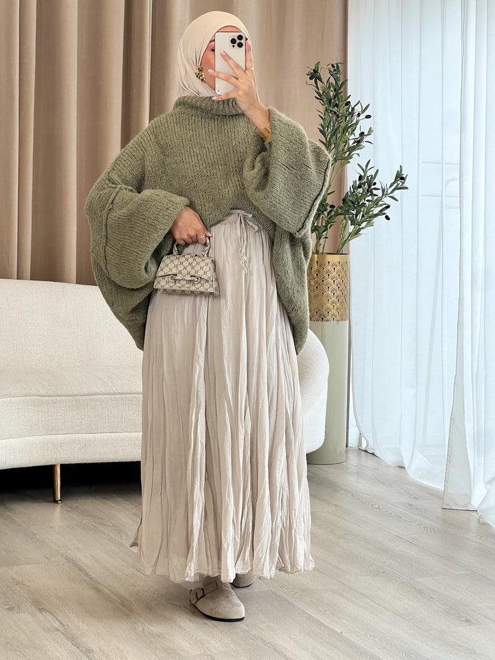 Vivi Oversized Pullover in Olive